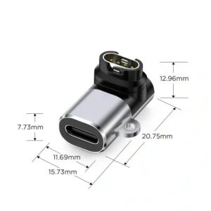 Adapter kątowy Tech-Protect Ultraboost Adapter USB-C / Garmin Watch Grey