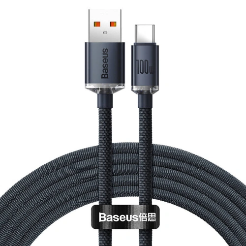 [CR] Kabel USB-A / USB-C Baseus Crystal, 100W, 2m (czarny)