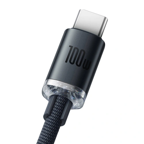 [CR] Kabel USB-A / USB-C Baseus Crystal, 100W, 2m (czarny)
