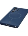 Silikonowe etui z pierścieniem magnetycznym Bizon Soft Case Magnetic do Samsung Galaxy S25 Ultra granatowe