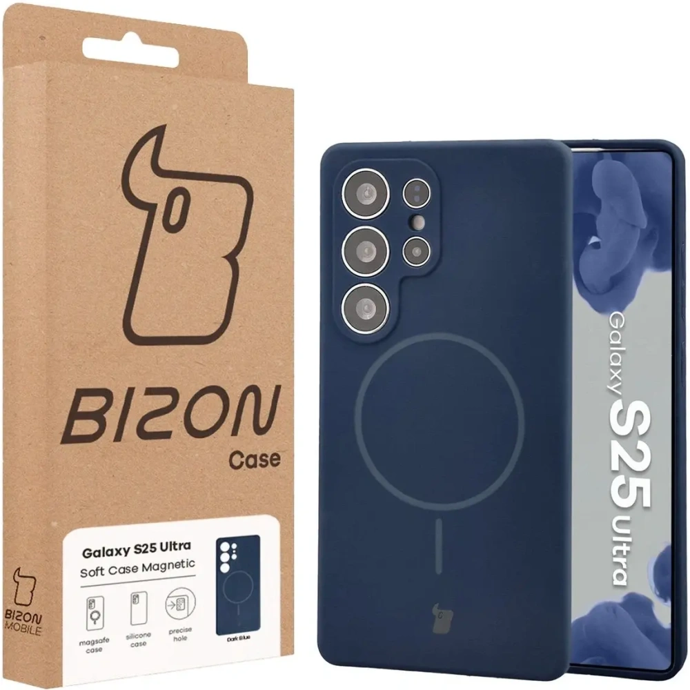 Bizon Soft Case Magnetic Samsung Galaxy S25 Ultra sötétkék