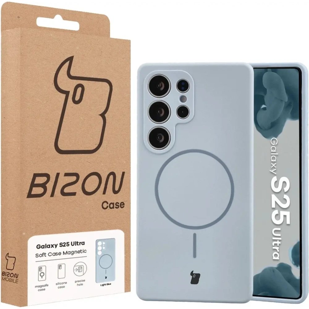 Bizon Soft Case Magnetic Samsung Galaxy S25 Ultra blue