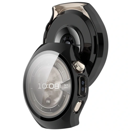 Etui ze szkłem do zegarka Bizon Case+Glass Watch do Huawei Watch 5 42mm czarne