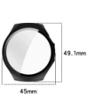 Etui ze szkłem do zegarka Bizon Case+Glass Watch do Huawei Watch 5 42mm czarne