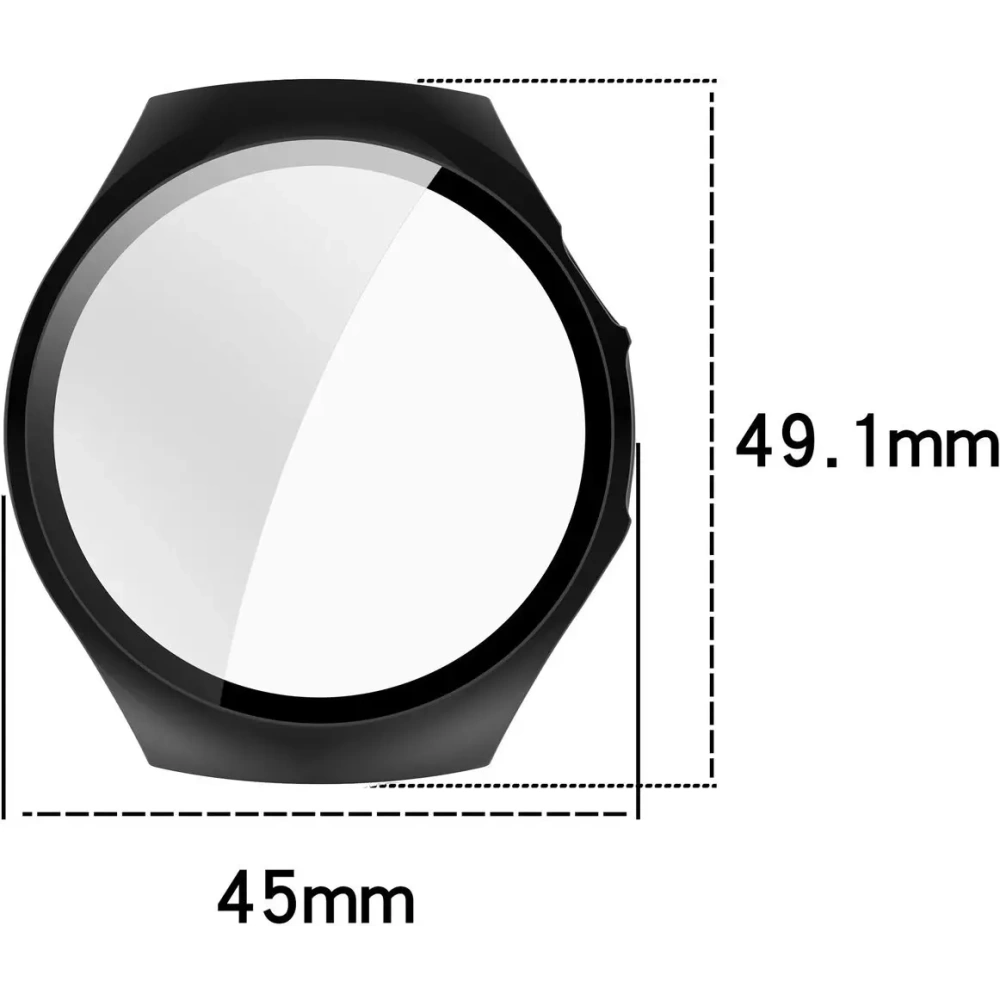 Etui ze szkłem do zegarka Bizon Case+Glass Watch do Huawei Watch 5 42mm czarne