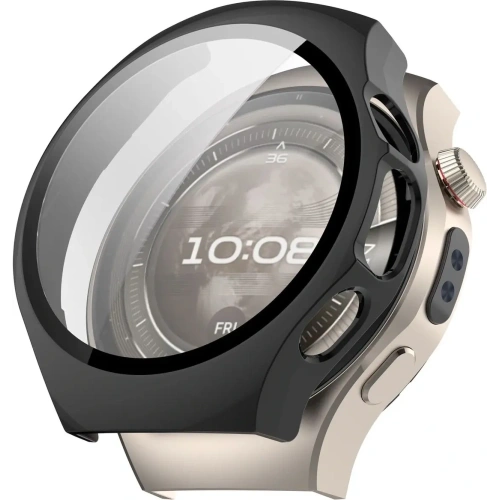 Etui ze szkłem do zegarka Bizon Case+Glass Watch do Huawei Watch 5 42mm czarne