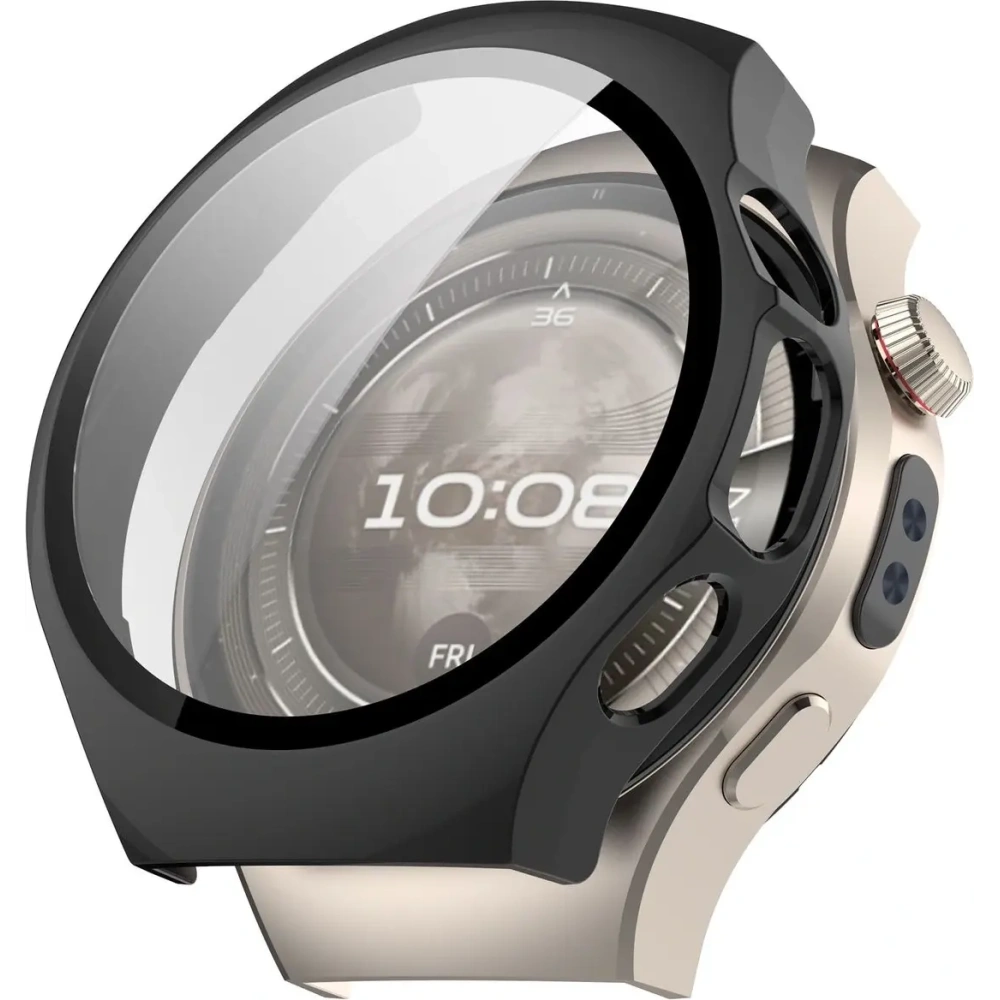 Bizon Case+Üveg Óra Huawei Watch 5 42mm fekete