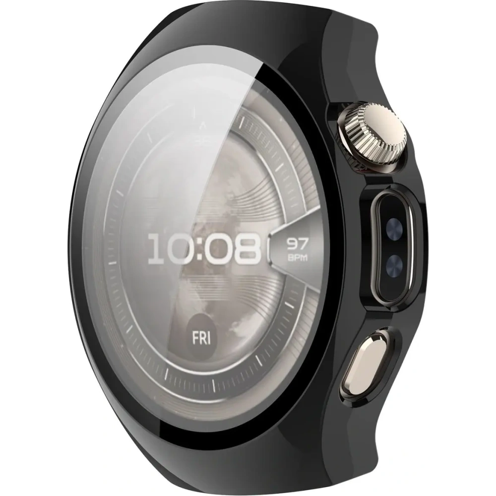 Etui ze szkłem do zegarka Bizon Case+Glass Watch do Huawei Watch 5 42mm czarne