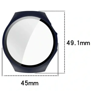 Etui ze szkłem do zegarka Bizon Case+Glass Watch do Huawei Watch 5 42mm niebieskie