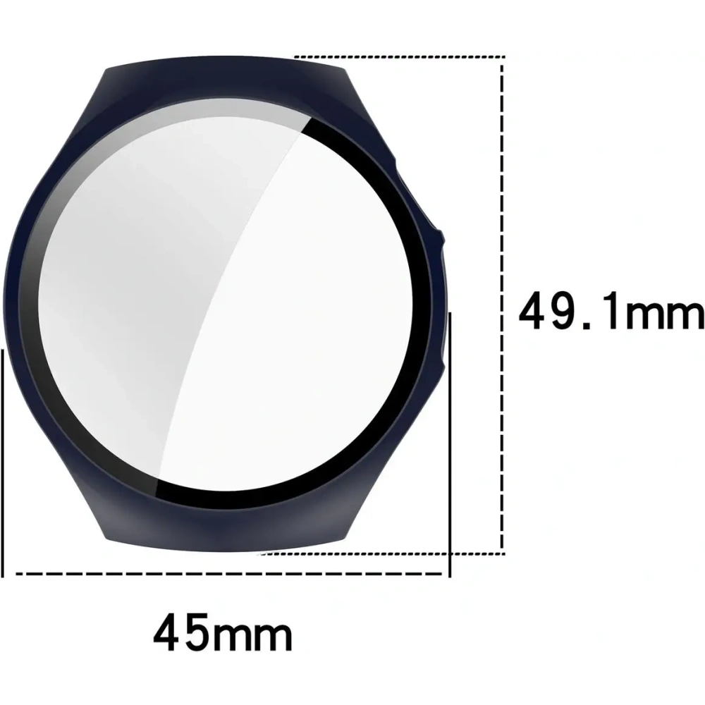 Etui ze szkłem do zegarka Bizon Case+Glass Watch do Huawei Watch 5 42mm niebieskie