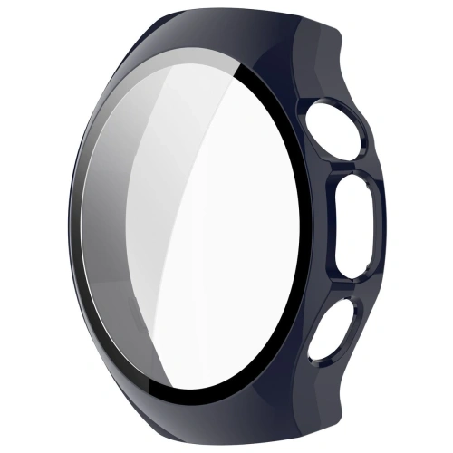 Etui ze szkłem do zegarka Bizon Case+Glass Watch do Huawei Watch 5 42mm niebieskie