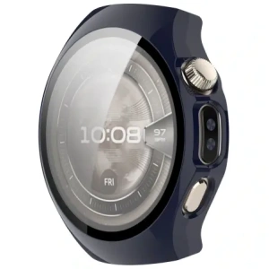 Etui ze szkłem do zegarka Bizon Case+Glass Watch do Huawei Watch 5 42mm niebieskie
