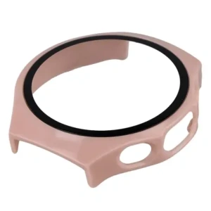 Etui ze szkłem do zegarka Bizon Case+Glass Watch do Huawei Watch 5 42mm różowe