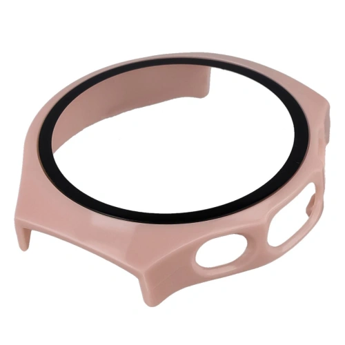 Etui ze szkłem do zegarka Bizon Case+Glass Watch do Huawei Watch 5 42mm różowe