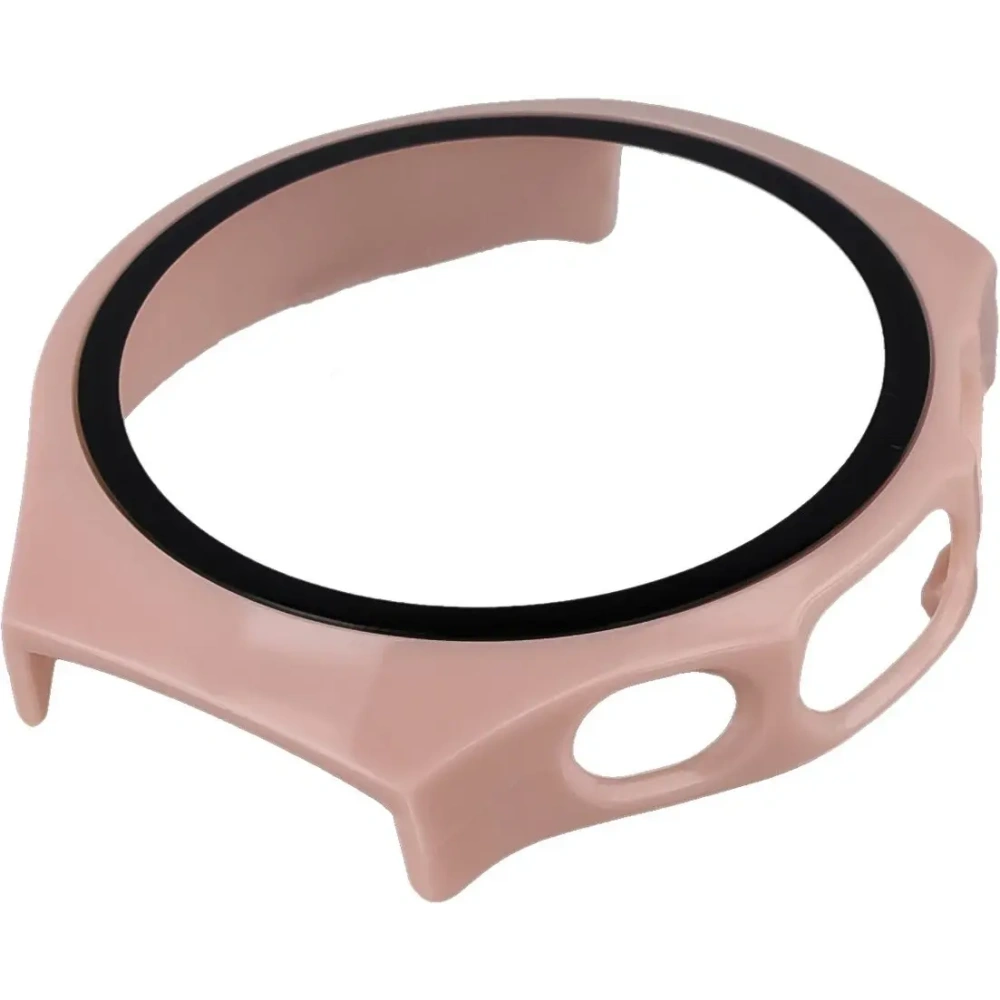 Etui ze szkłem do zegarka Bizon Case+Glass Watch do Huawei Watch 5 42mm różowe