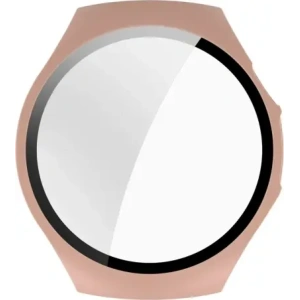 Etui ze szkłem do zegarka Bizon Case+Glass Watch do Huawei Watch 5 42mm różowe