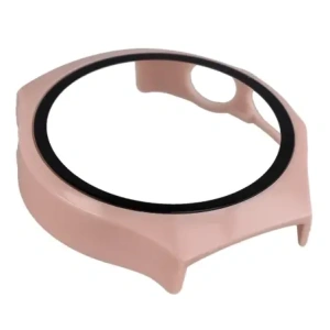 Etui ze szkłem do zegarka Bizon Case+Glass Watch do Huawei Watch 5 42mm różowe