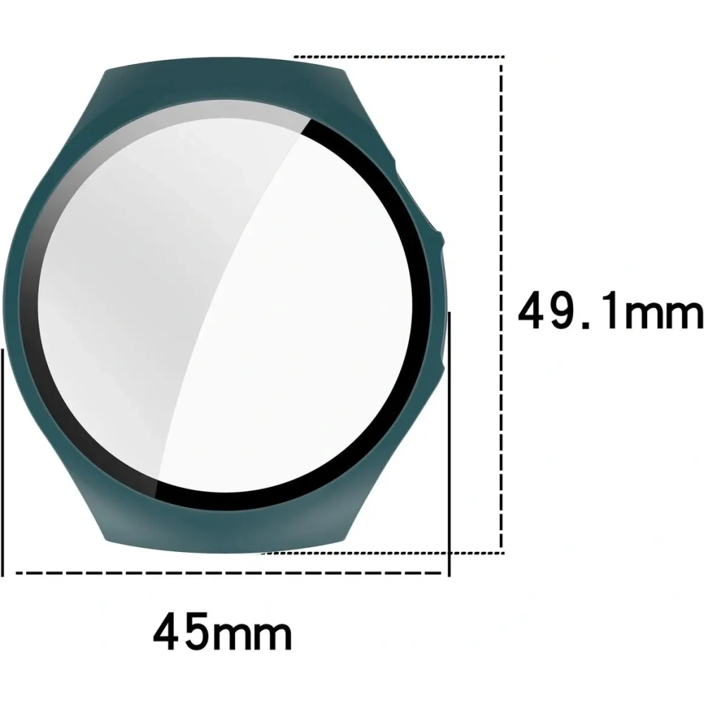 Etui ze szkłem do zegarka Bizon Case+Glass Watch do Huawei Watch 5 42mm zielone