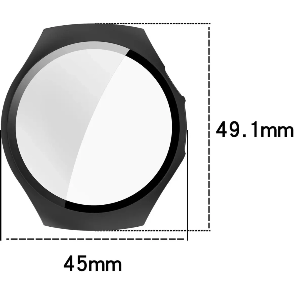 Etui ze szkłem do zegarka Bizon Case+Glass Watch do Huawei Watch 5 42mm matowe czarne