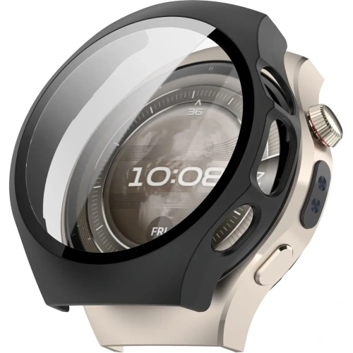 Etui ze szkłem do zegarka Bizon Case+Glass Watch do Huawei Watch 5 42mm matowe czarne