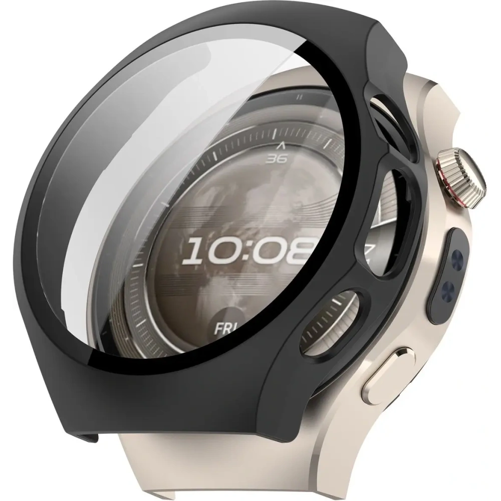 Bizon Case+Üveg Óra Huawei Watch 5 42mm matt fekete