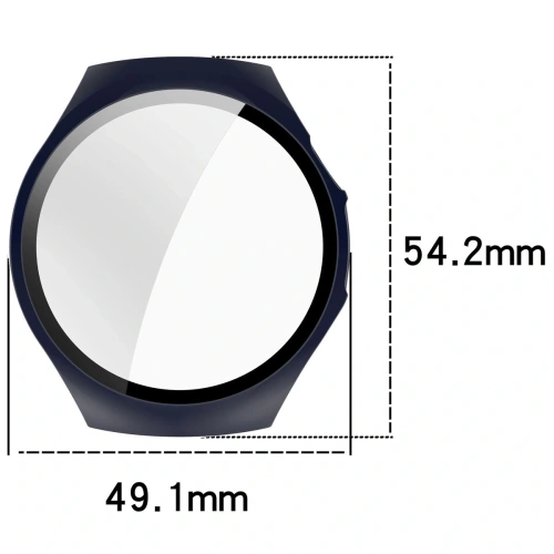 Etui ze szkłem do zegarka Bizon Case+Glass Watch do Huawei Watch 5 46mm niebieskie