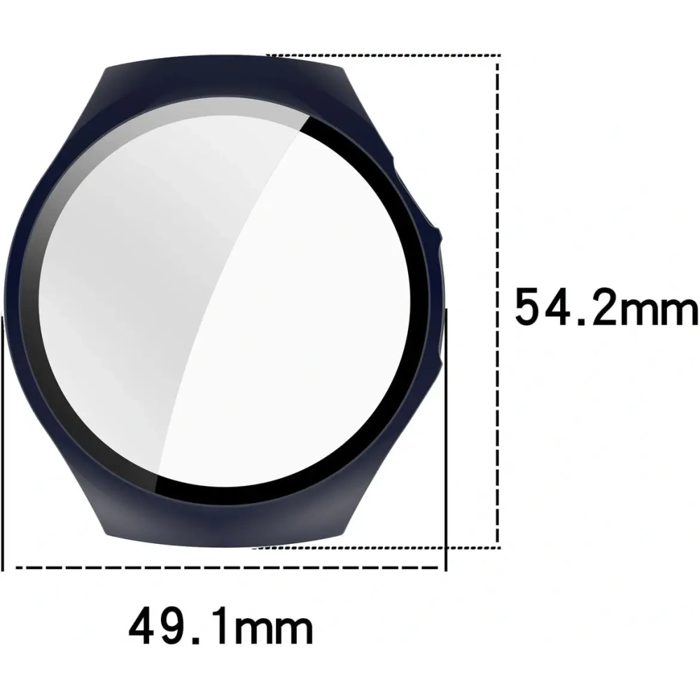 Etui ze szkłem do zegarka Bizon Case+Glass Watch do Huawei Watch 5 46mm niebieskie