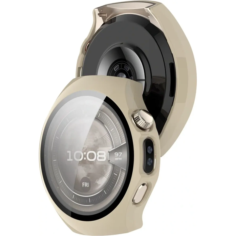 Bizon Case+Glass Ceas Huawei Watch 5 46mm bej