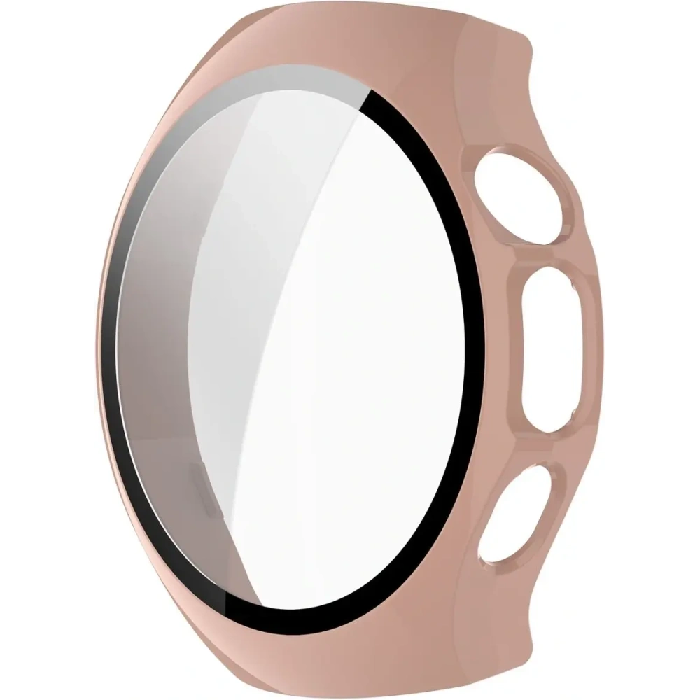 Etui ze szkłem do zegarka Bizon Case+Glass Watch do Huawei Watch 5 46mm różowe