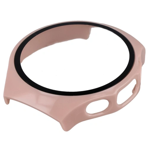 Etui ze szkłem do zegarka Bizon Case+Glass Watch do Huawei Watch 5 46mm różowe