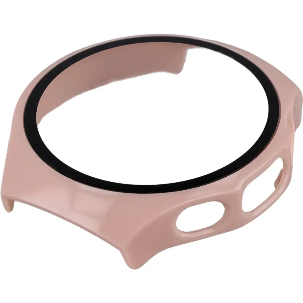 Etui ze szkłem do zegarka Bizon Case+Glass Watch do Huawei Watch 5 46mm różowe