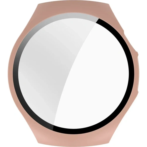 Etui ze szkłem do zegarka Bizon Case+Glass Watch do Huawei Watch 5 46mm różowe