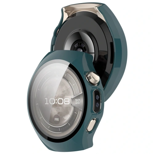 Etui ze szkłem do zegarka Bizon Case+Glass Watch do Huawei Watch 5 46mm zielone