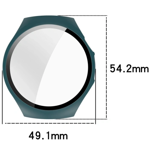 Etui ze szkłem do zegarka Bizon Case+Glass Watch do Huawei Watch 5 46mm zielone