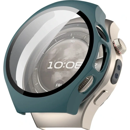 Etui ze szkłem do zegarka Bizon Case+Glass Watch do Huawei Watch 5 46mm zielone