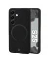 Silikonowe etui z pierścieniem magnetycznym Bizon Soft Case Magnetic do Samsung Galaxy S25 czarne