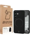 Silikonowe etui z pierścieniem magnetycznym Bizon Soft Case Magnetic do Samsung Galaxy S25 czarne