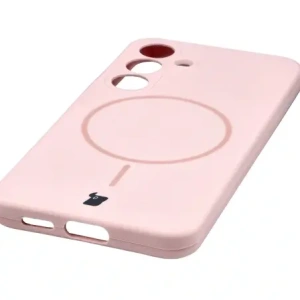 Bizon Soft Case mágneses Samsung Galaxy S25 világos rózsaszín