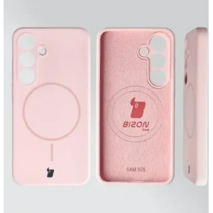 Bizon Soft Case mágneses Samsung Galaxy S25 világos rózsaszín