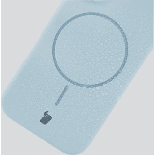 Silikonowe etui z pierścieniem magnetycznym Bizon Soft Case Magnetic do Samsung Galaxy S25+ Plus błękitne