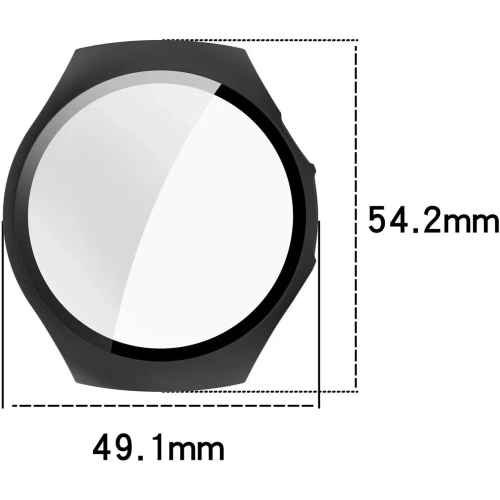 Etui ze szkłem do zegarka Bizon Case+Glass Watch do Huawei Watch 5 46mm matowe czarne
