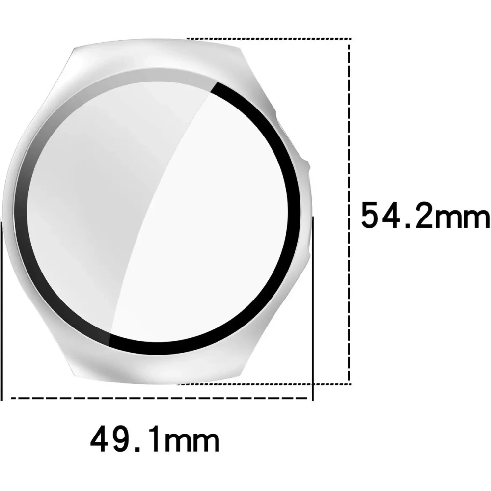 Bizon Case+Üveg Óra Huawei Watch 5 46mm selyem ezüst