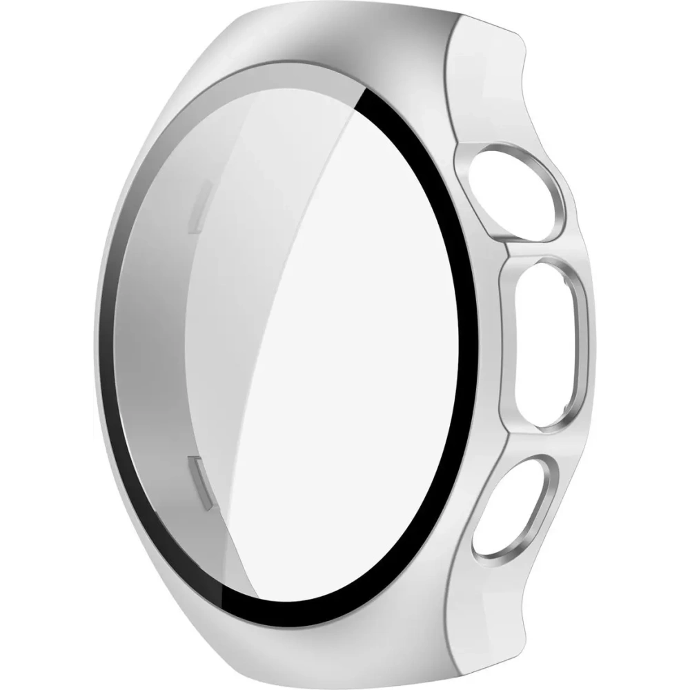 Bizon Case+Üveg Óra Huawei Watch 5 46mm selyem ezüst