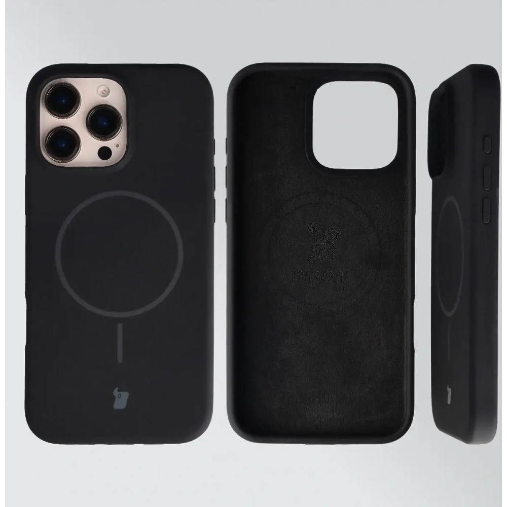 Bizon Soft Case Magnetisch für Apple iPhone 16 Pro Max schwarz