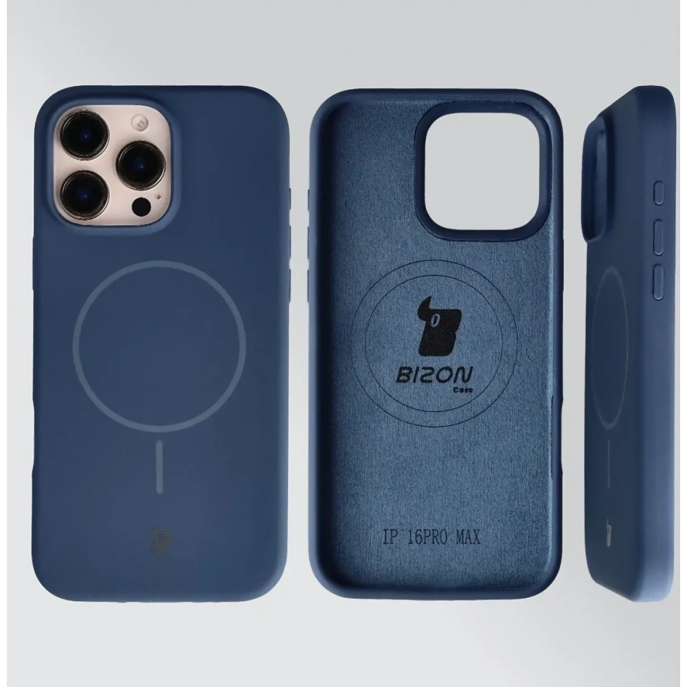 Bizon Soft Case Magnetic Apple iPhone 16 Pro Max navy blue