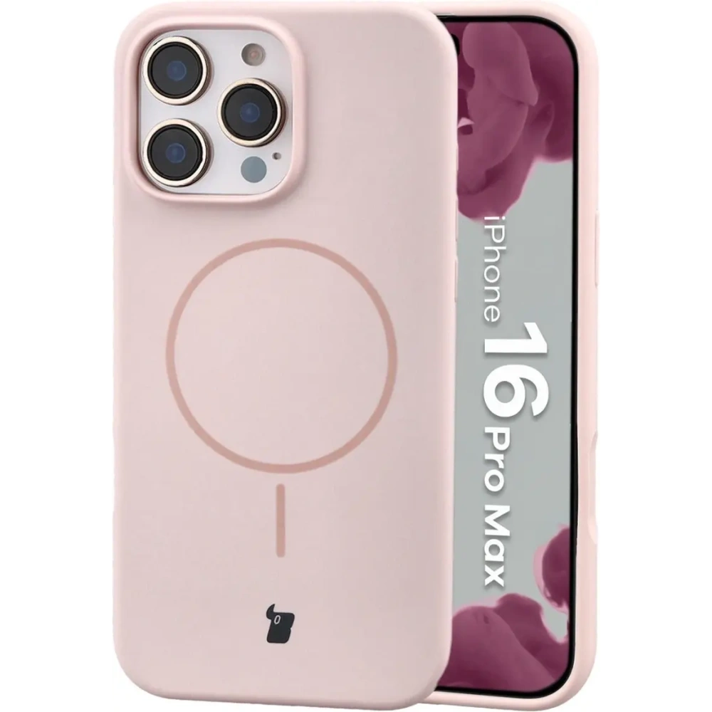 Bizon Soft Case Magnetic Apple iPhone 16 Pro Max light pink