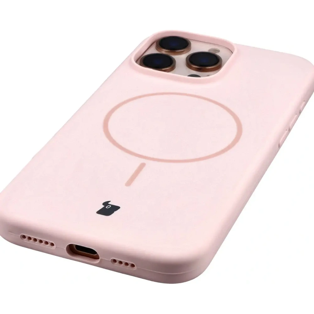 Bizon Soft Case Magnetic Apple iPhone 16 Pro Max hellrosa