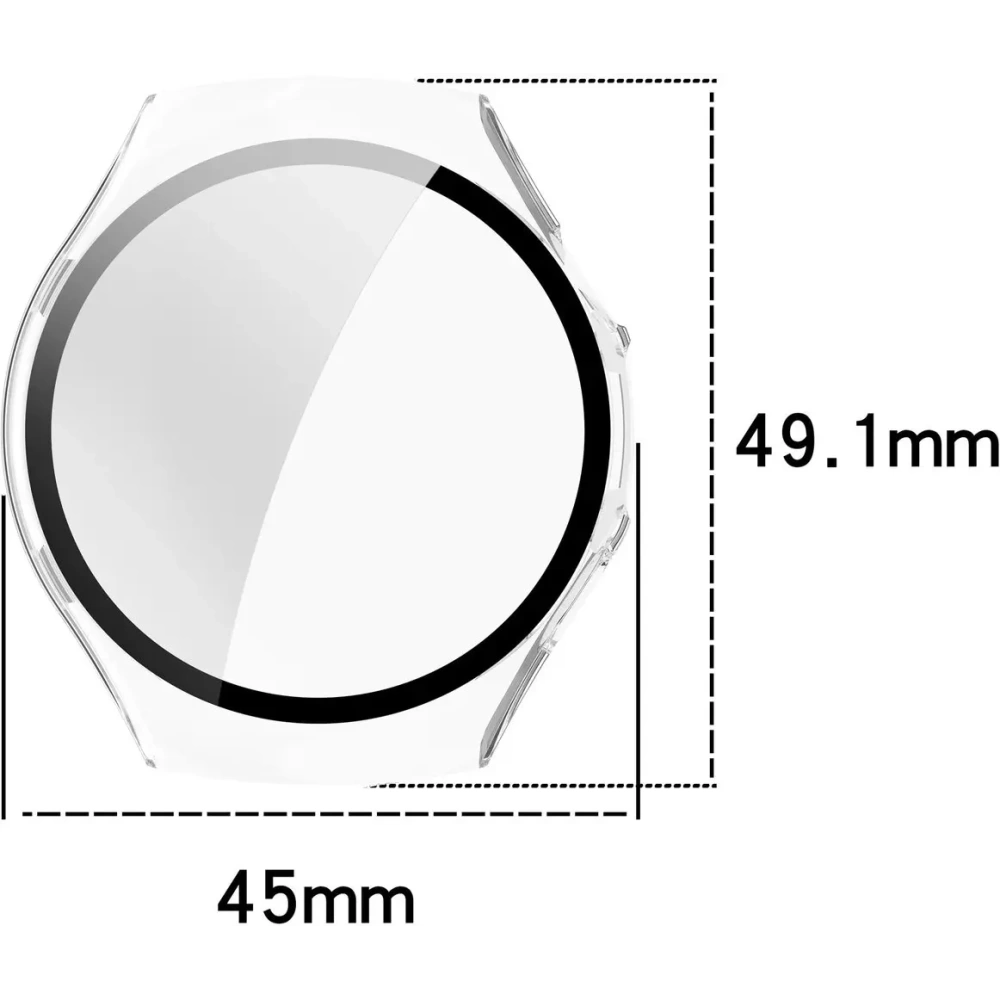 Etui ze szkłem do zegarka Bizon Case+Glass Watch do Huawei Watch 5 42mm przeźroczyste