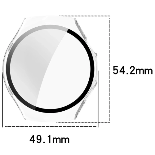 Etui ze szkłem do zegarka Bizon Case+Glass Watch do Huawei Watch 5 46mm przeźroczyste