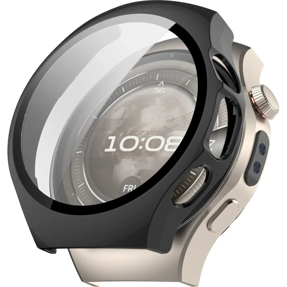 Bizon Case+Üveg Óra Huawei Watch 5 46mm fekete